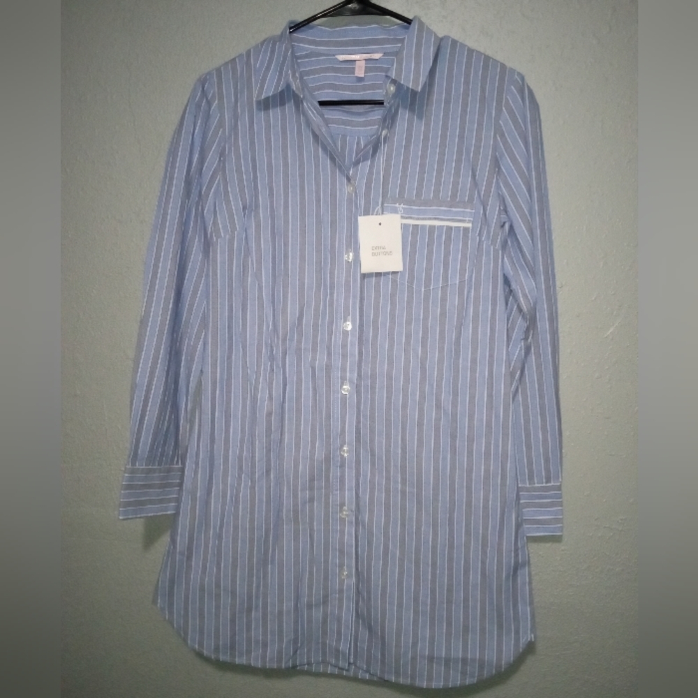 Victoria's Secret Striped Button Down Long Sleeve